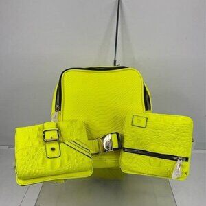 Brand new with tags a Designer Tote & Carry neon yellow backpack